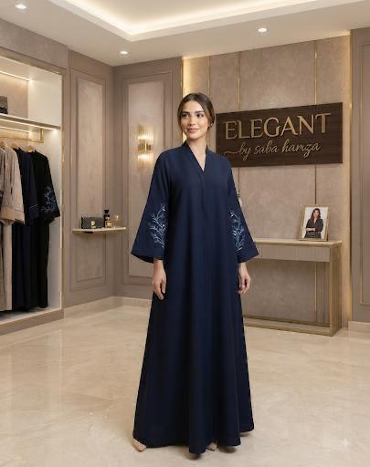 Navy Blue Turkish Premium Abaya