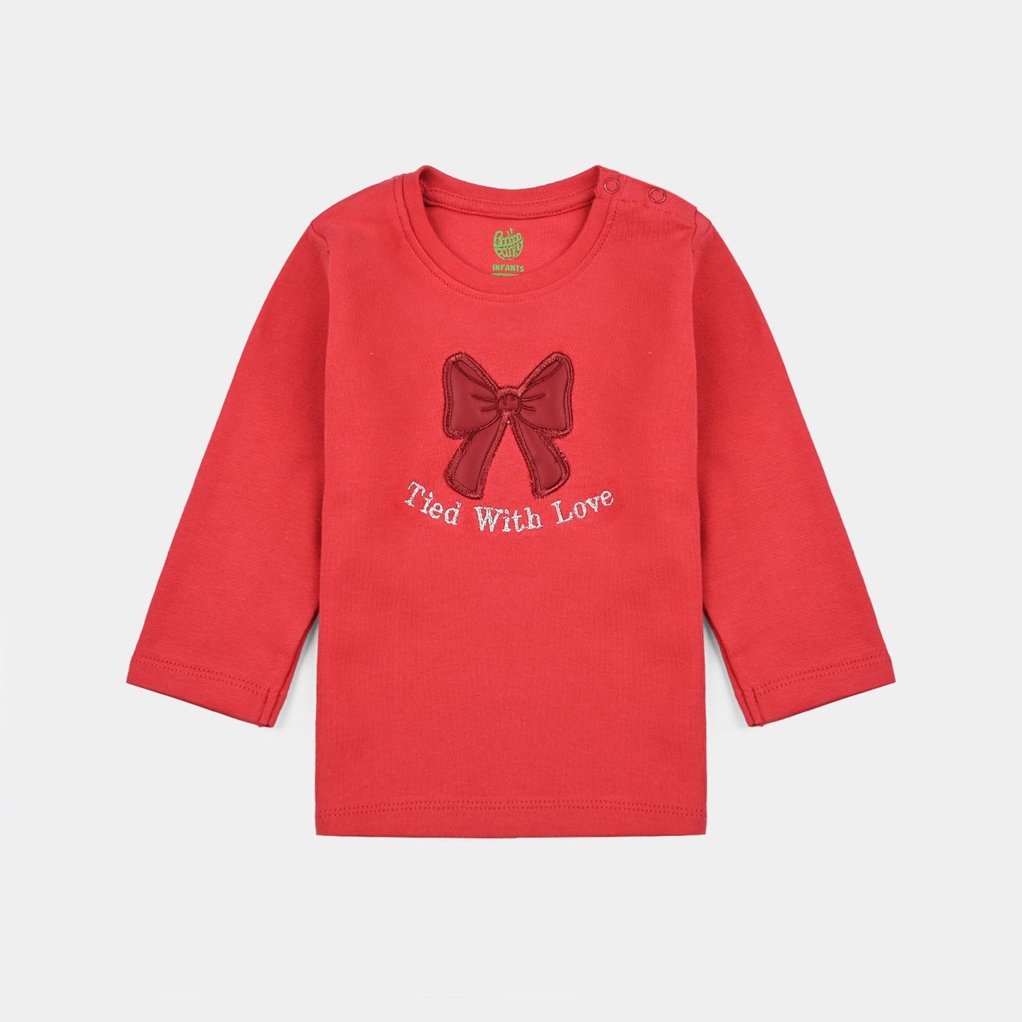 Infant Girls Cotton Interlock Suit THE BOW WORLD - Red