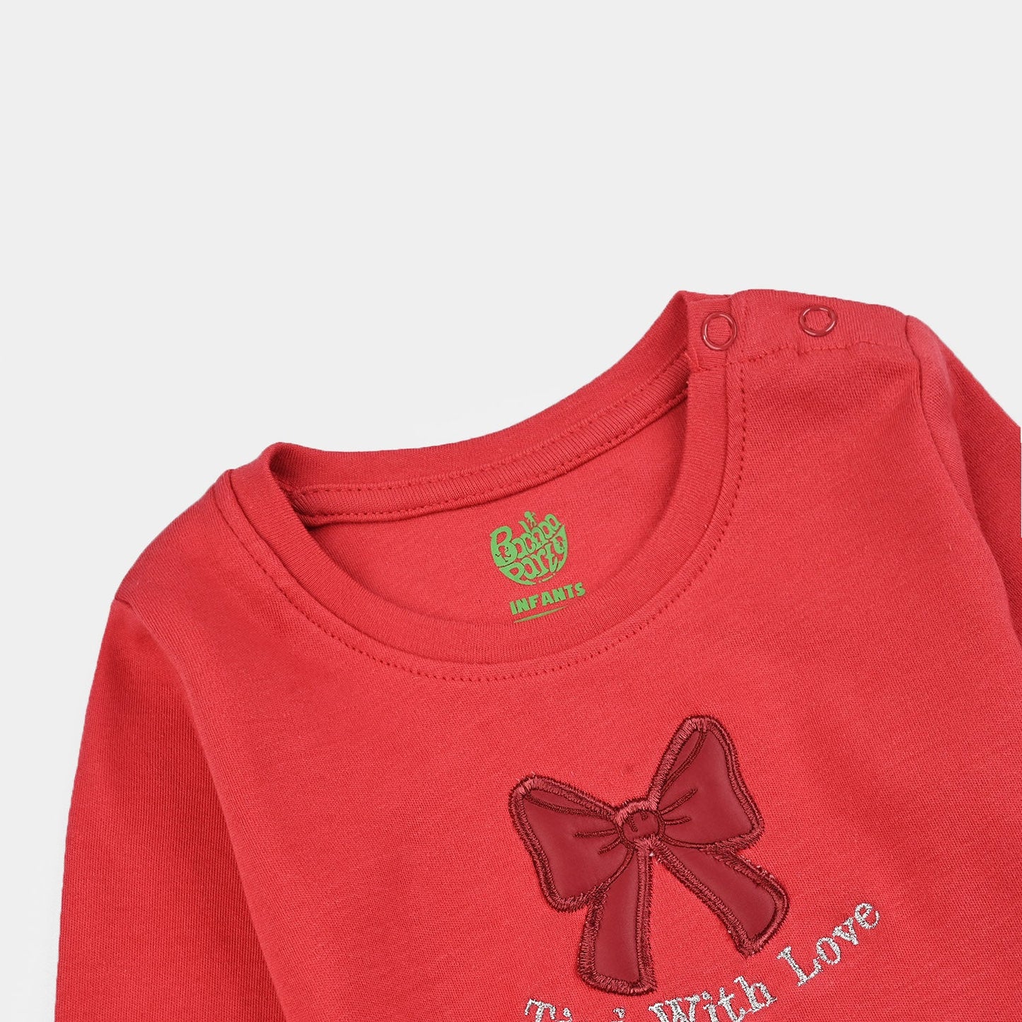 Infant Girls Cotton Interlock Suit THE BOW WORLD - Red