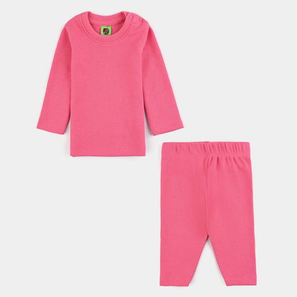 Infant Unisex Thermal Inner Wear Suit-Hot Pink