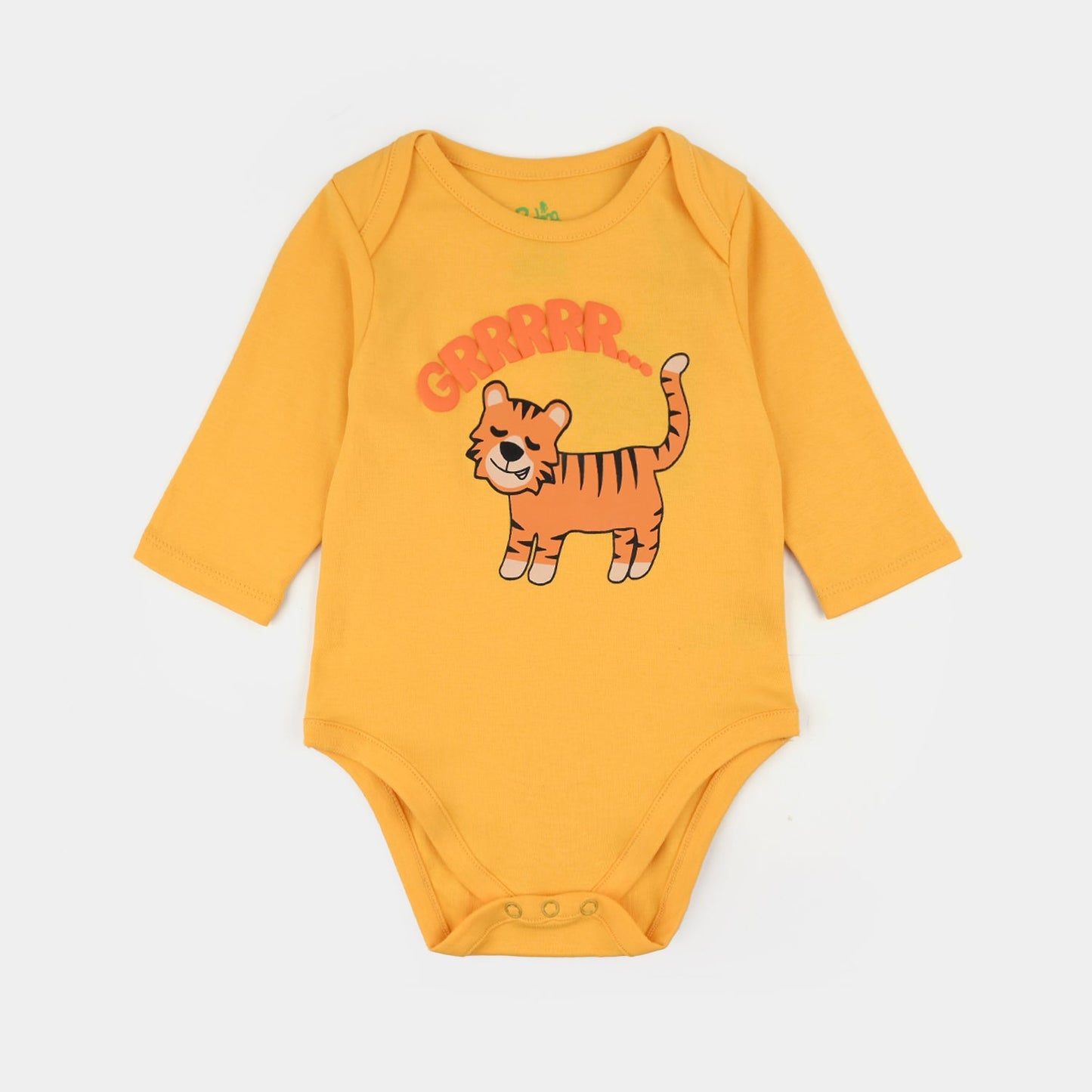 Infant Boys Cotton Interlock Romper (Roar) - Yellow