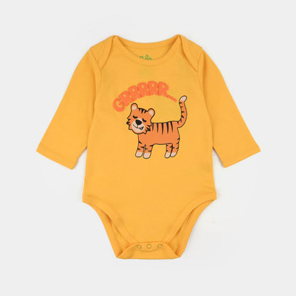 Infant Boys Cotton Interlock Romper (Roar) - Yellow