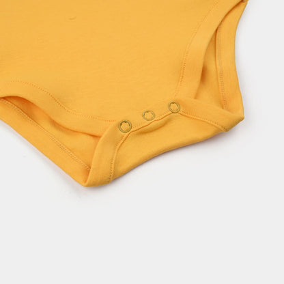 Infant Boys Cotton Interlock Romper (Roar) - Yellow