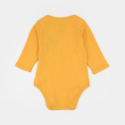 Infant Boys Cotton Interlock Romper (Roar) - Yellow