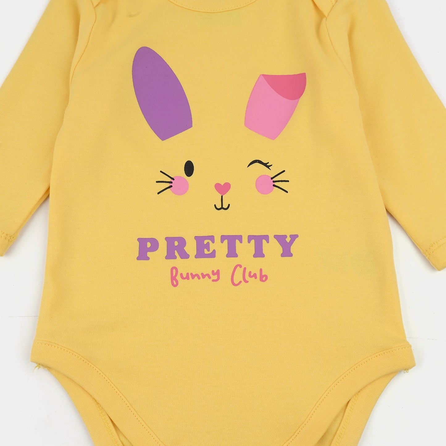 Infant Girls Cotton Interlock Romper - Yellow