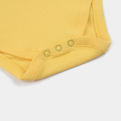 Infant Girls Cotton Interlock Romper - Yellow