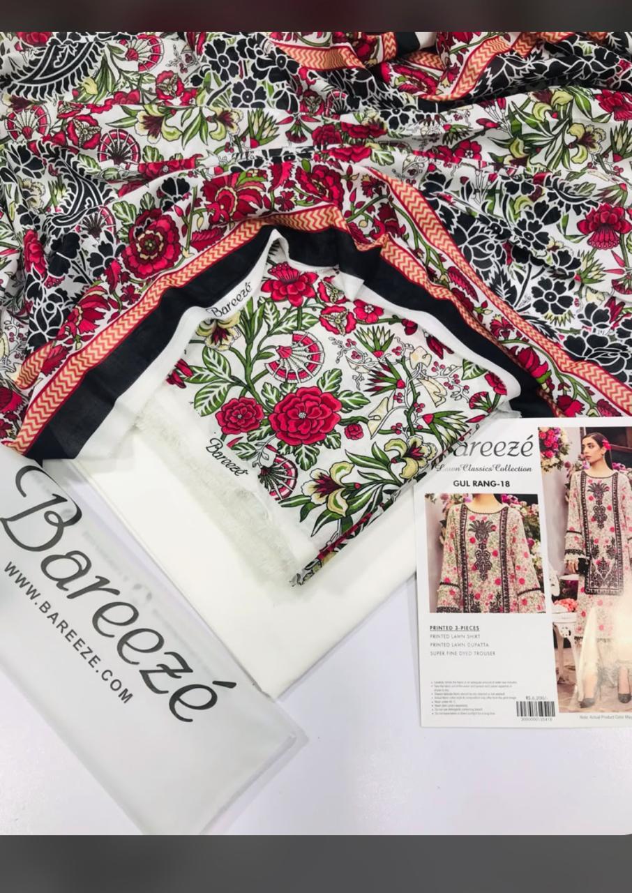 Bareeze unstitch 3 pcs