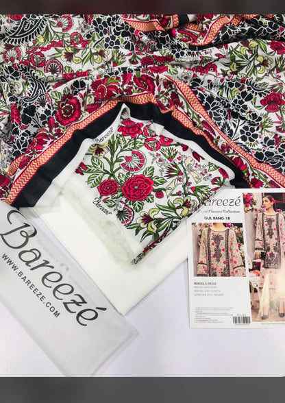 Bareeze unstitch 3 pcs