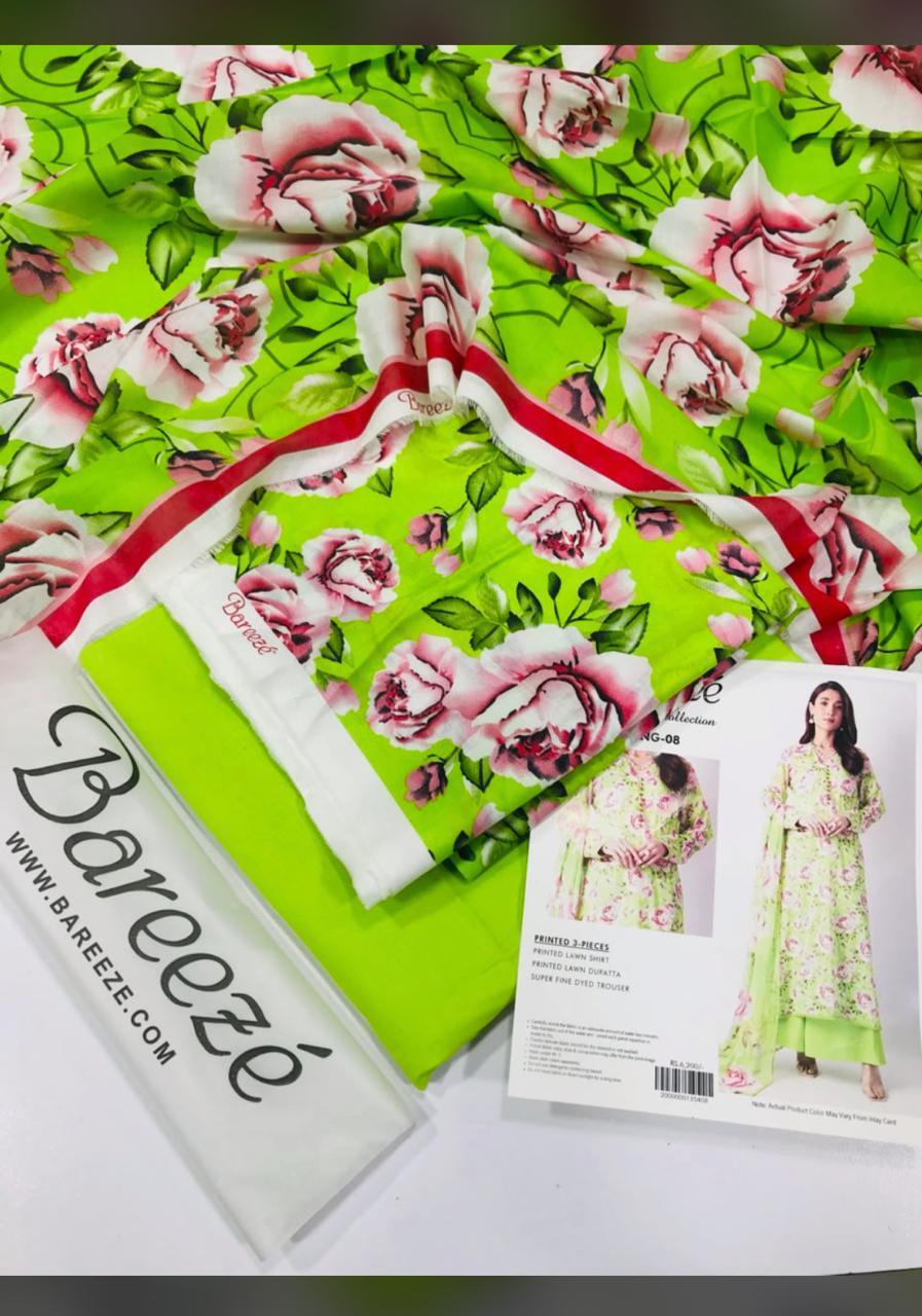 Bareeze unstitch 3 pcs