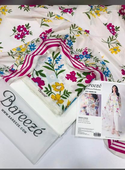 Bareeze unstitch 3 pcs