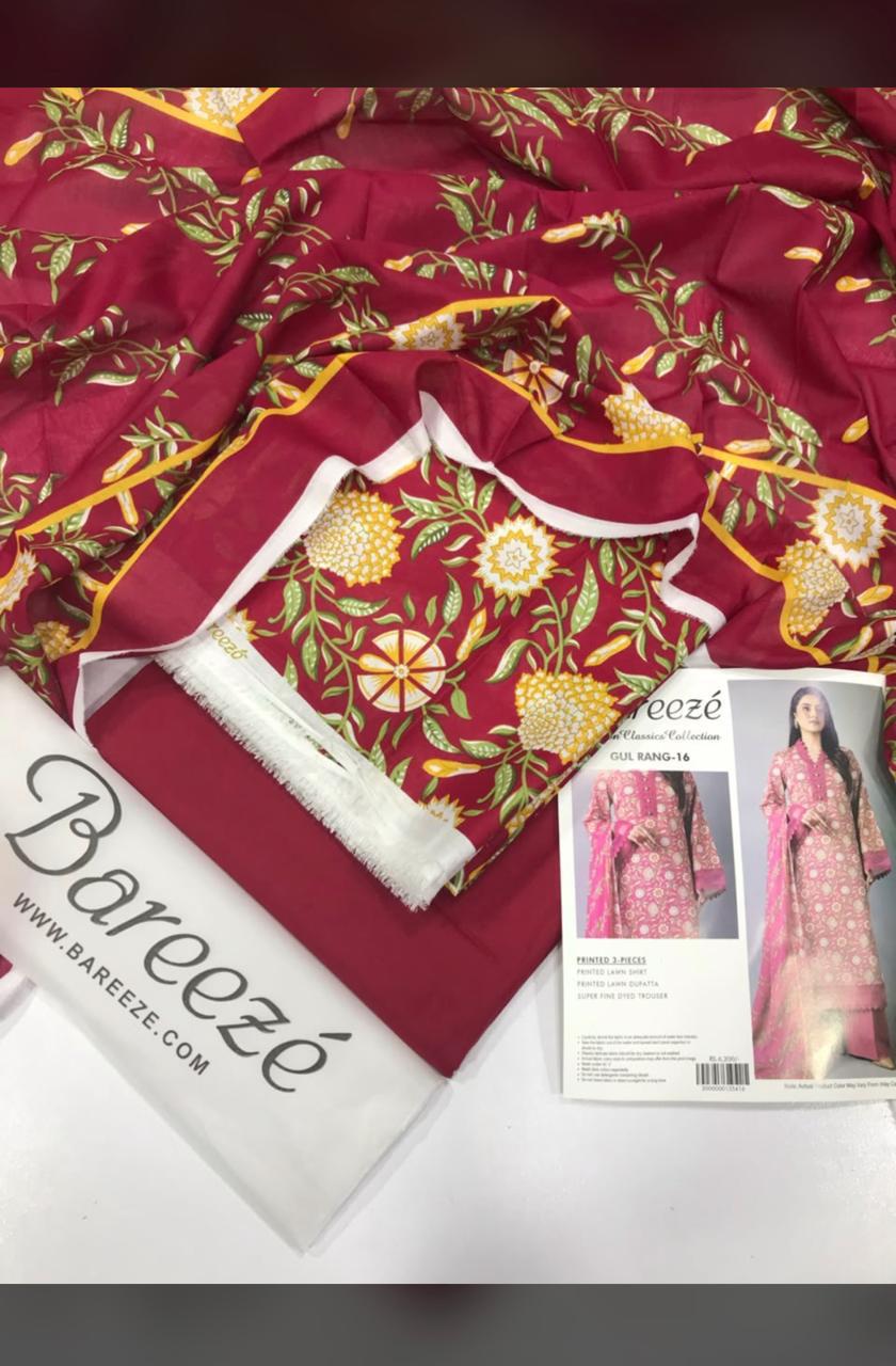 Bareeze unstitch 3 pcs