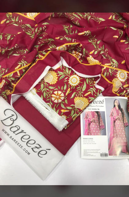 Bareeze unstitch 3 pcs