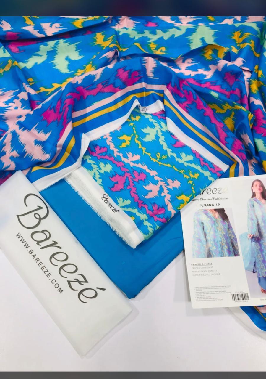 Bareeze unstitch 3 pcs