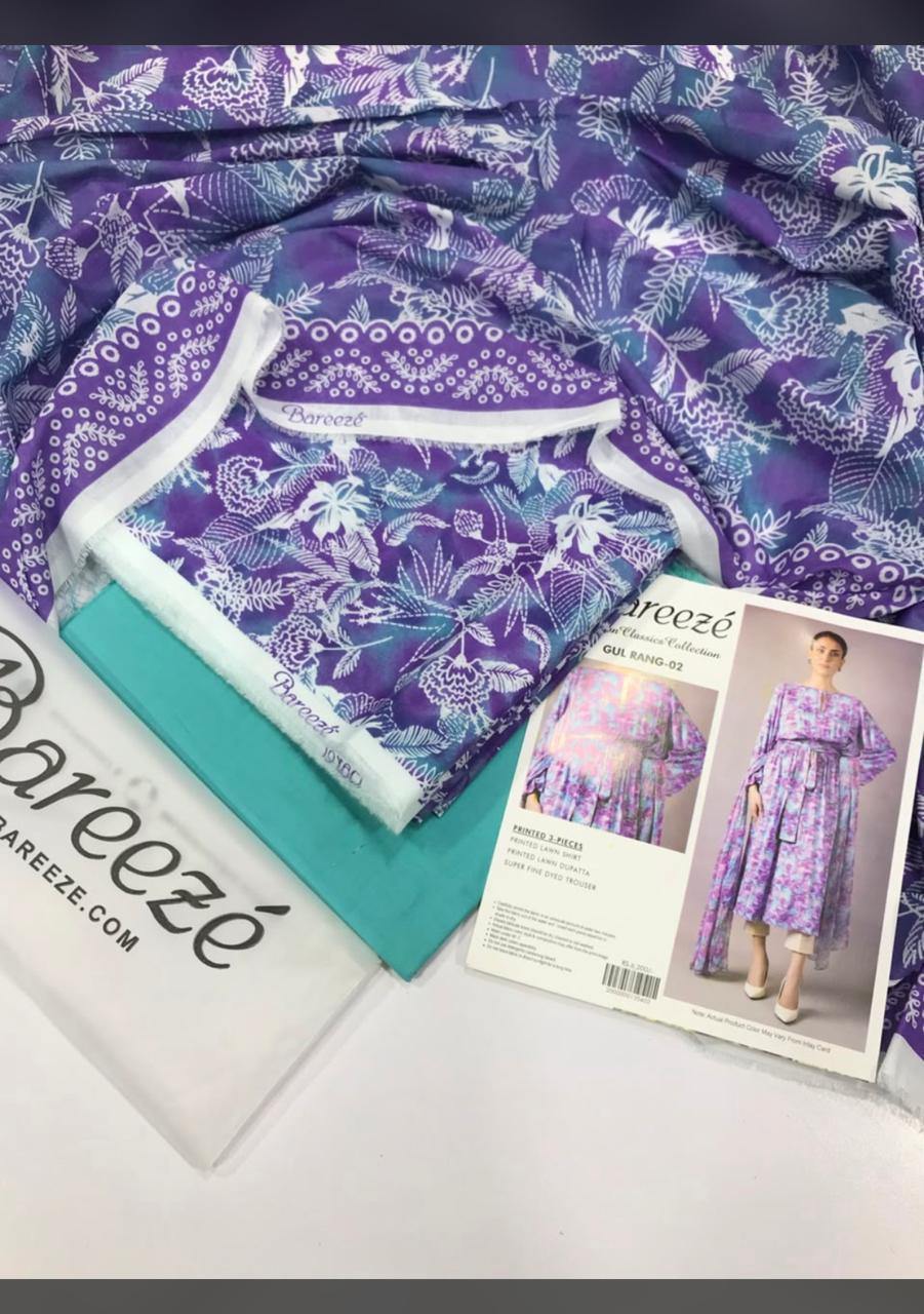Bareeze unstitch 3 pcs