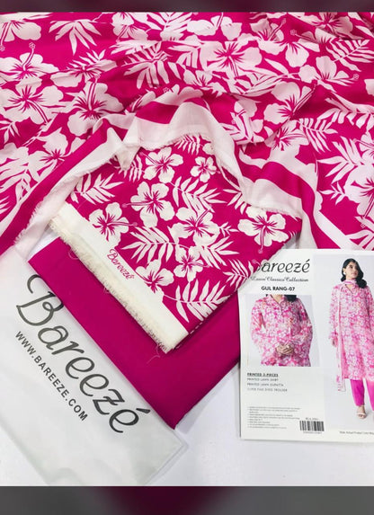 Bareeze unstitch 3 pcs