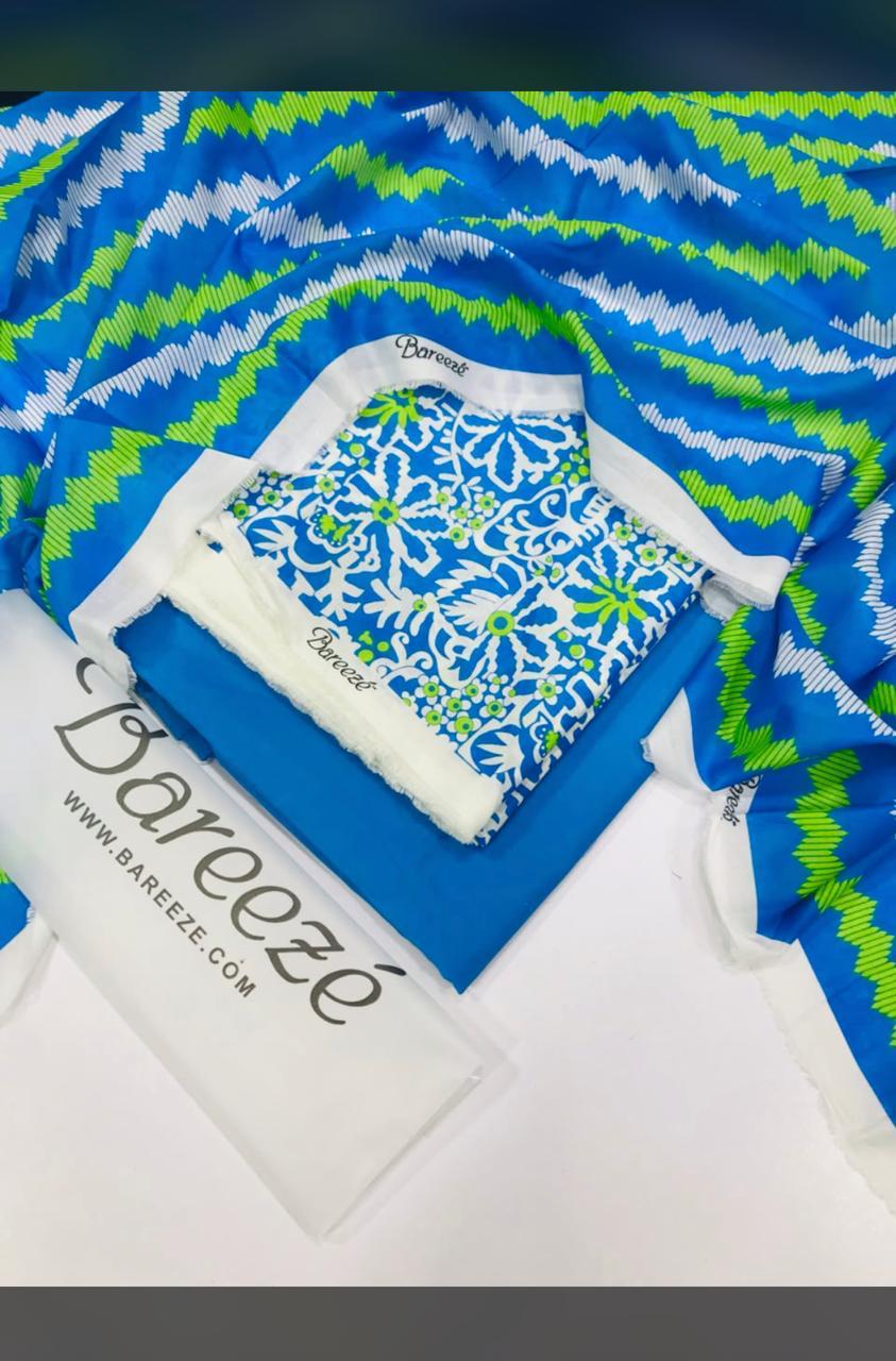 Bareeze unstitch 3 pcs