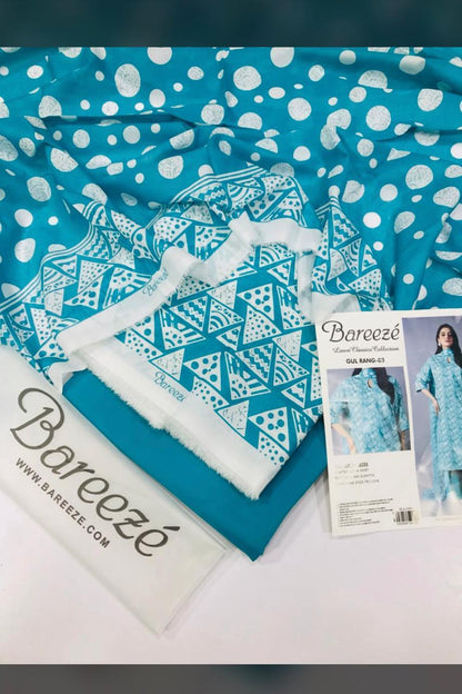 Bareeze unstitch 3 pcs