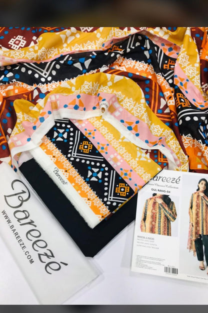 Bareeze unstitch 3 pcs