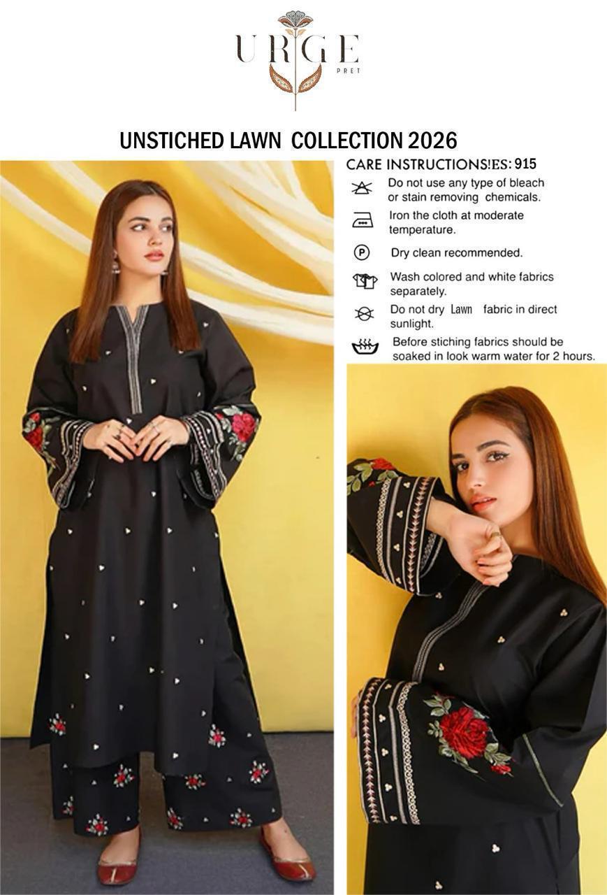 Embroidered 2 pcs Shirt trouser