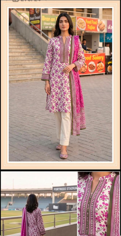 Embroidered 2 pcs Shirt trouser