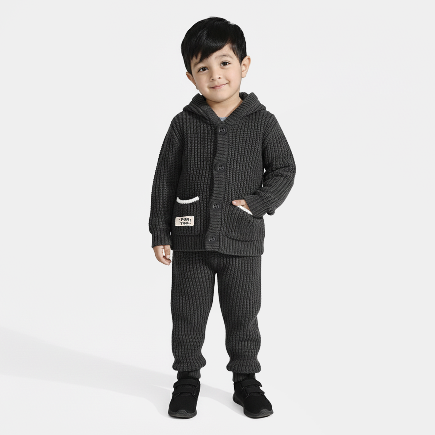 Infant Boys Acrylic Suit - Grey