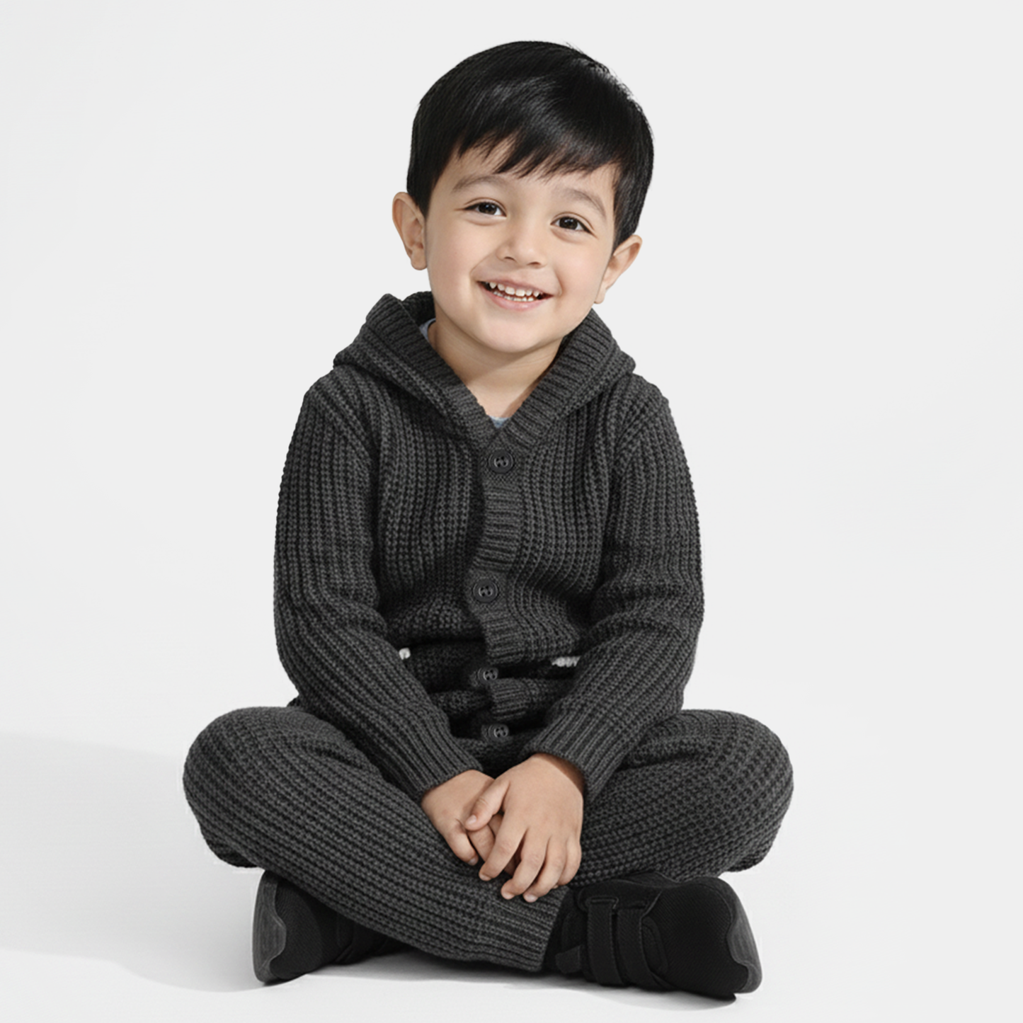Infant Boys Acrylic Suit - Grey