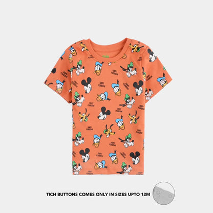 Infant Boys Cotton Interlock 2Piece -Orange