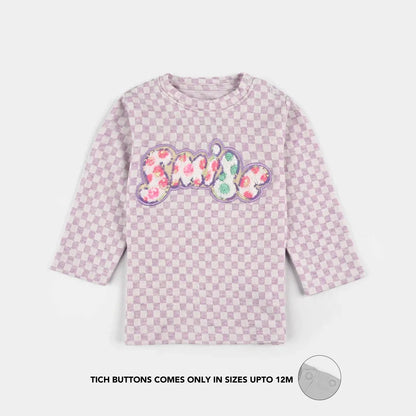 Infant Girls Jacquard Suit - Purple