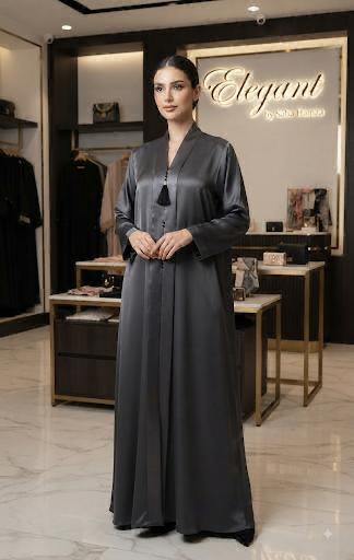 Dubai Premium Grey Maxi Abaya