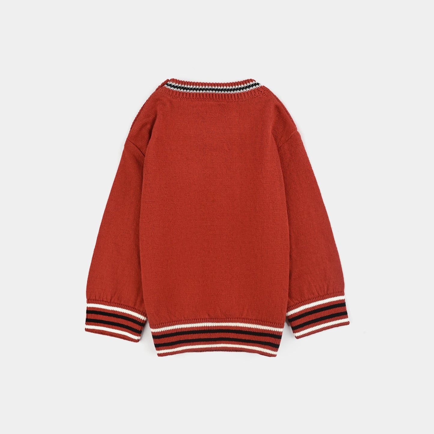 Infant Boys Cotton Acrylic Sweater-Rust