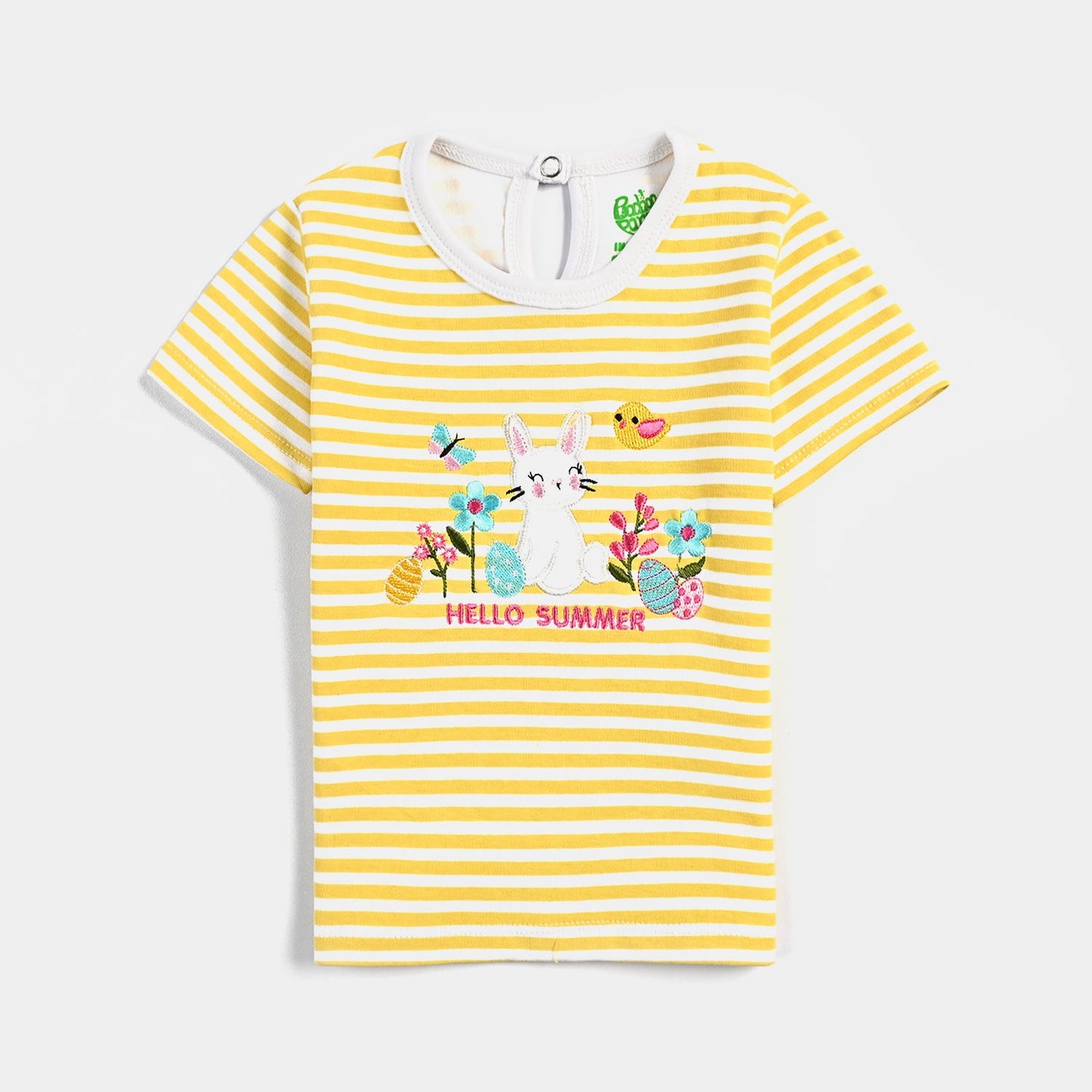 Infant Girls Cotton Interlock Suit (Hello Summer) - Yellow