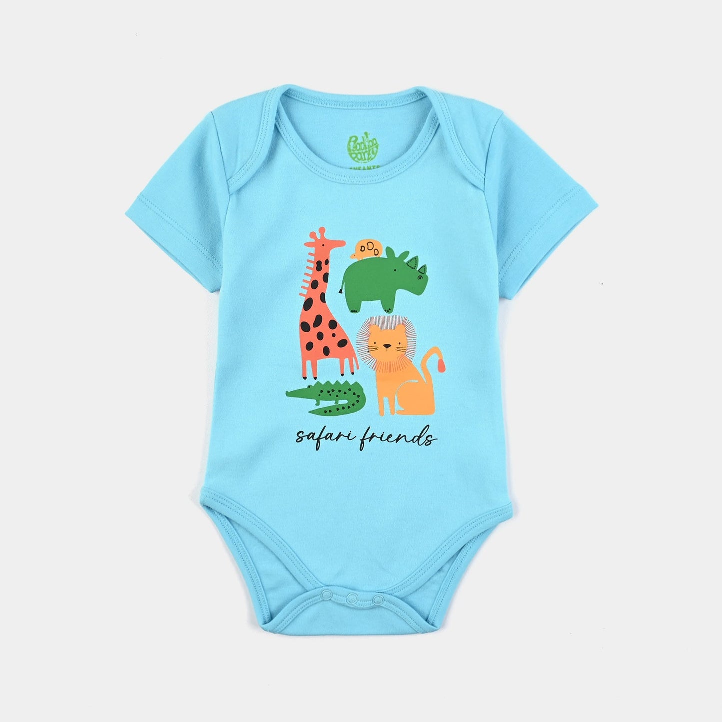 Infant Unisex Cotton Interlock Romper Safari Friends