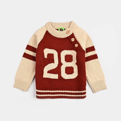 Infant Boys Acrylic Sweater-Twenty Eight - Rust