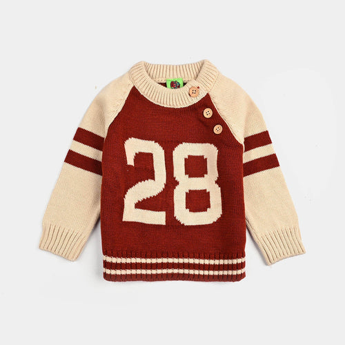Infant Boys Acrylic Sweater-Twenty Eight - Rust