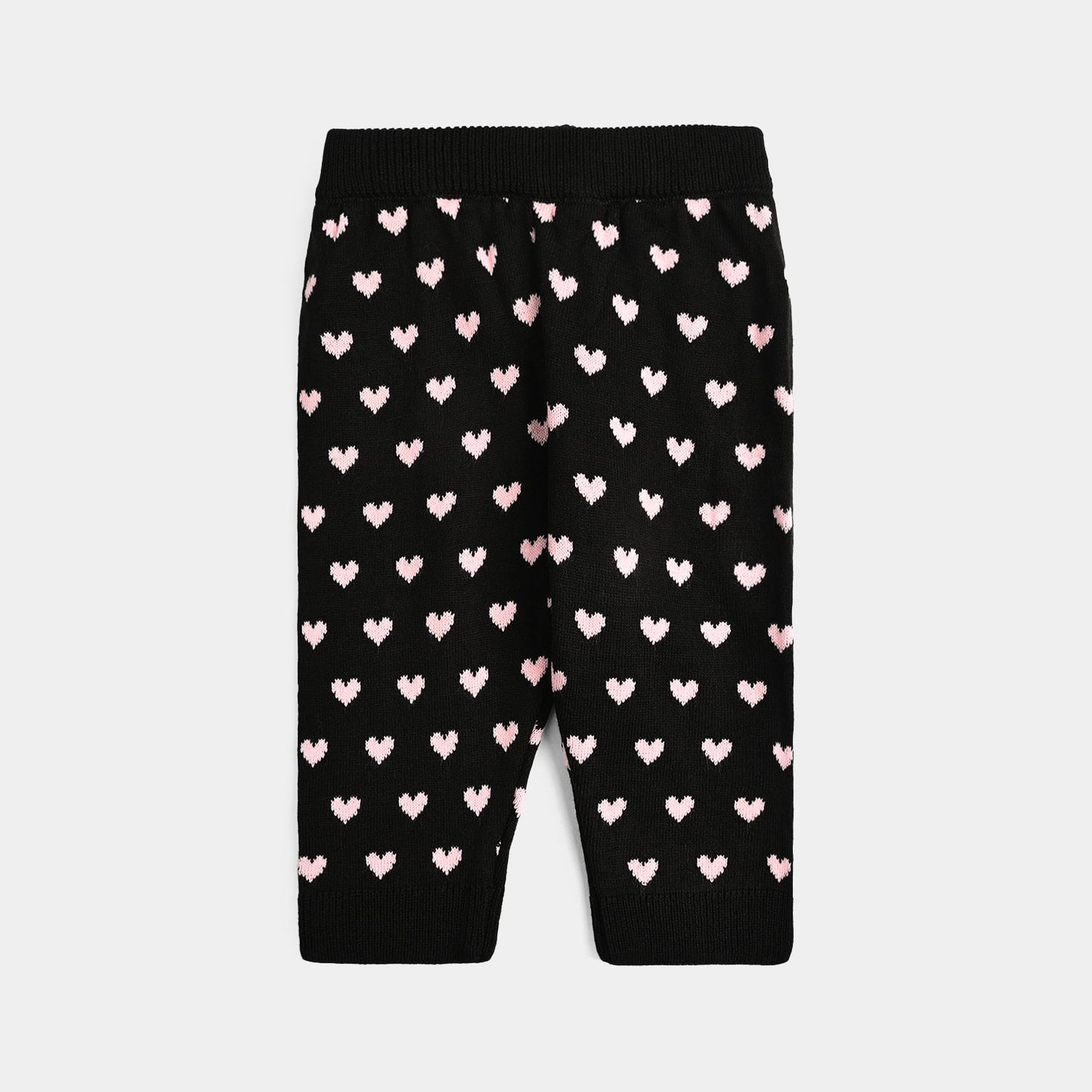 Infant Girls Acrylic Suit-Jacquard Heart-Multi