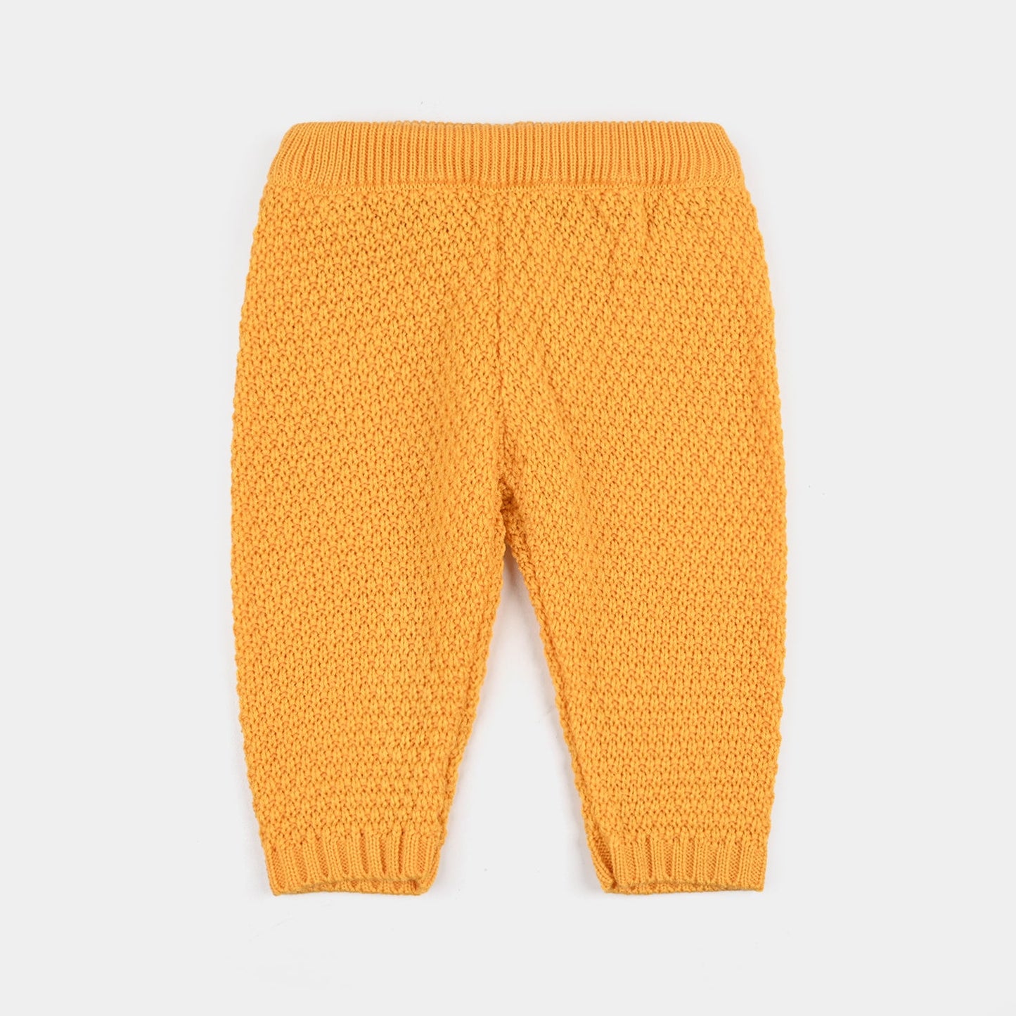 Infant Girls Acrylic Knit Suit - Pompom Floral- Mustard