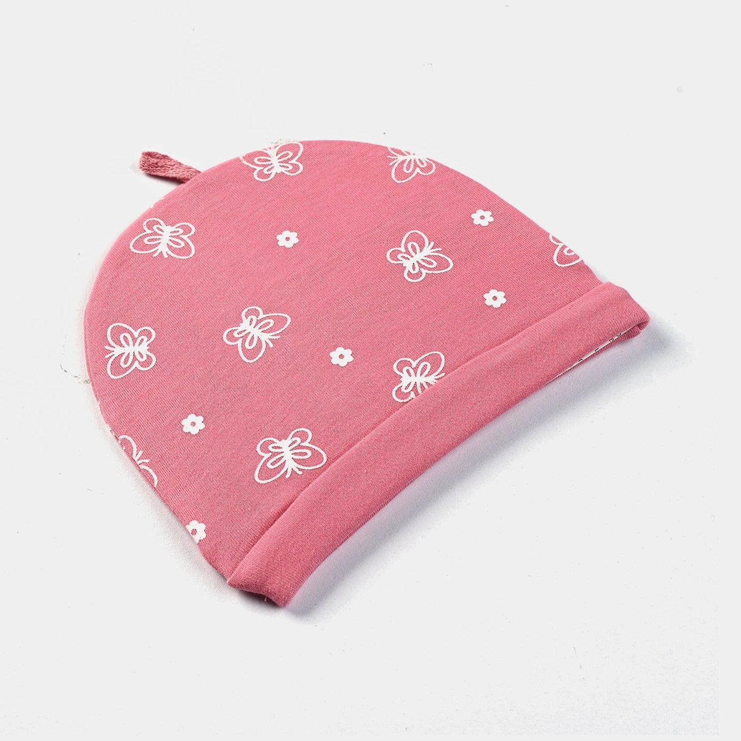 Infant Cotton Cap White Camellia-Multi