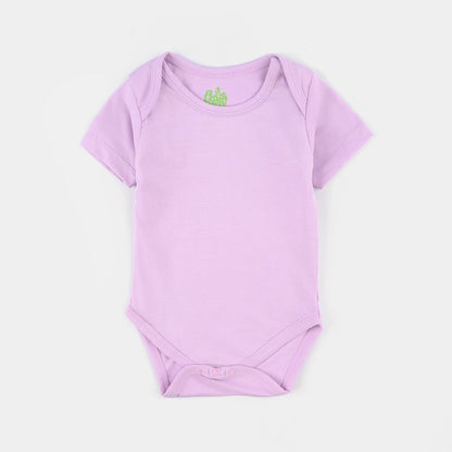 Pack of 3 Infant Girls Cotton Jersey Basic Romper Set - Peach/Off White/Lilac