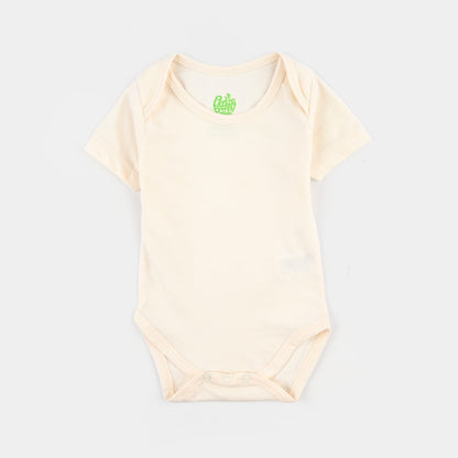 Pack of 3 Infant Girls Cotton Jersey Basic Romper Set - Peach/Off White/Lilac
