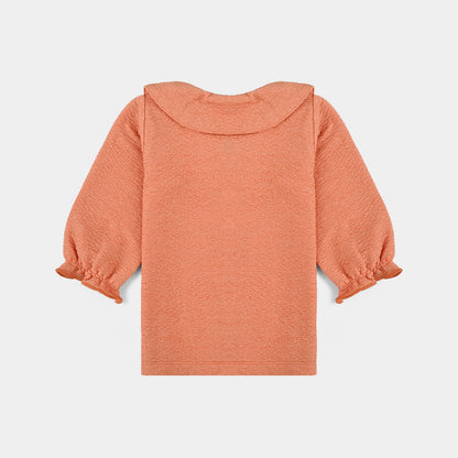 Infant Girls Poly Crinkle Suit - ORANGE