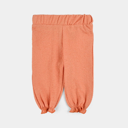 Infant Girls Poly Crinkle Suit - ORANGE