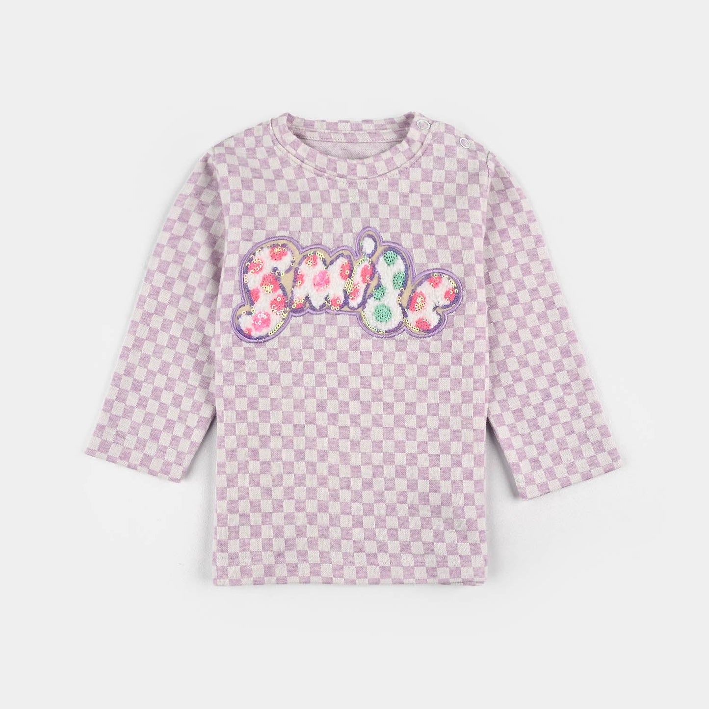 Infant Girls Jacquard Suit - Purple