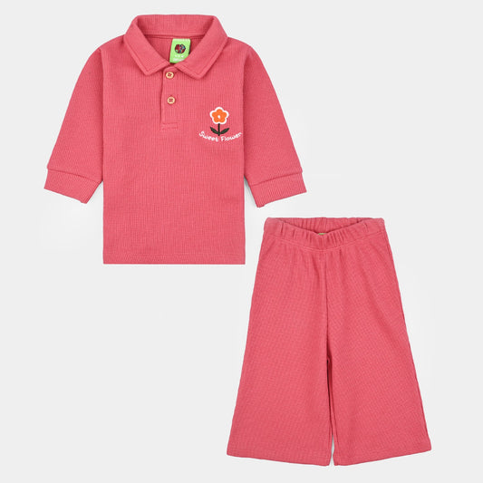 Infant Girls Thermal Suits - Pink
