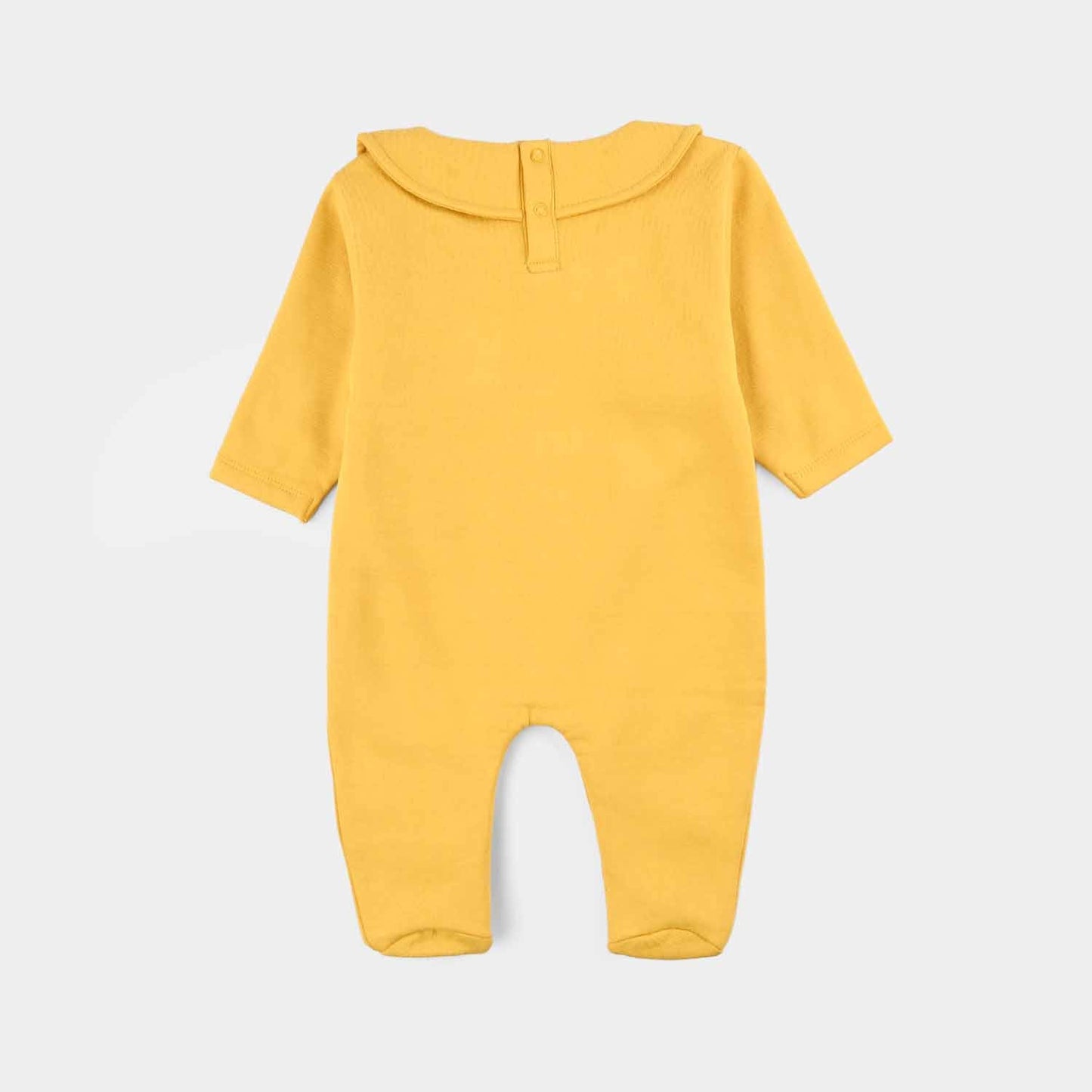 Infant Girls Fleece Romper (LITTLE BUNNY)-Yellow
