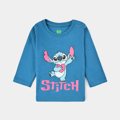 Infant Girls Cotton Interlock Suit - Blue