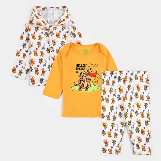 Infant Unisex Cotton Interlock 3 Piece Suit Boys