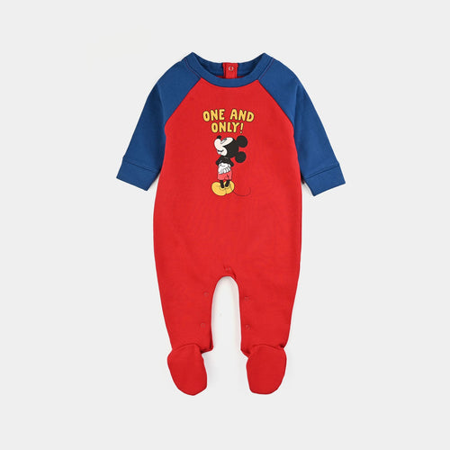 Infant Boys Fleece Romper Character - Red