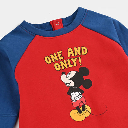 Infant Boys Fleece Romper Character - Red