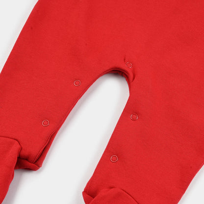 Infant Boys Fleece Romper Character - Red