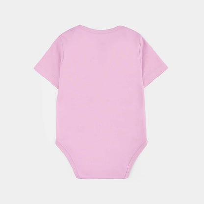 Infant Girls Cotton Interlock Romper (Ready for Hugs) - Pink